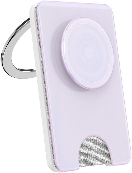 PopSockets Kick-Out Wallet for MagSafe - Adjustable Magnetic Stand in Opalescent White