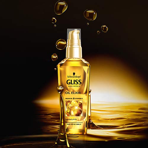 Schwarzkopf Gliss Daily Elixir Oil - Nourishing Shine Hair Oil - Set of 3 x 75ml