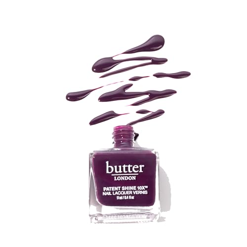 butter LONDON Patent Shine 10X Nail Lacquer, Helps Protect & Strengthen Nails, Gel-Like Finish & Chip-Resistant, 10-Free Formula, Vegan, Cruelty & Paraben Free, Proper Do