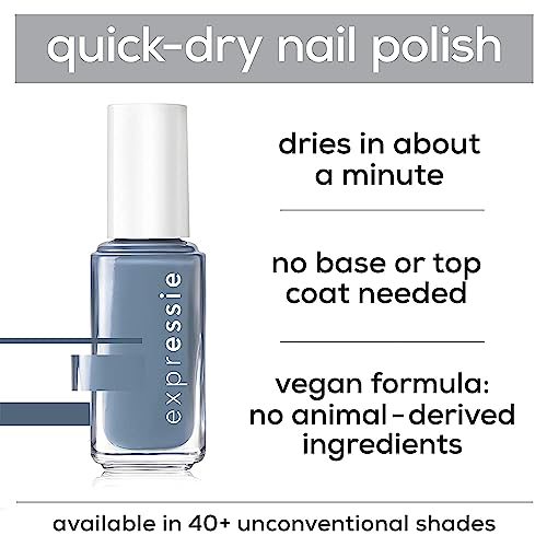 essie Expressie Nail Polish, Quick-Dry Light Pastel Peach Nail Polish, Vegan, All Things OOO, 0.33 fl oz