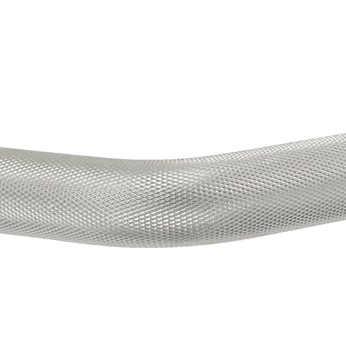 & Fitness 47" Standard EZ Curl Bar ? 11 lb Bar Weight, Fits 1" Plates, 300 lb Capacity, Ergonomic Curl Grip, Chrome Finish, Star-Lock Collars