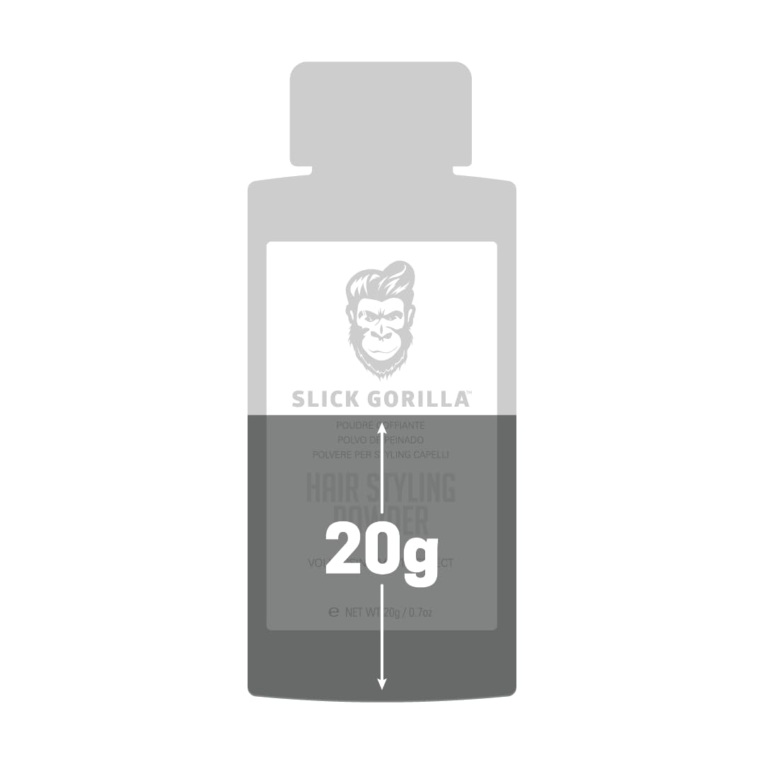 Slick Gorilla Hair Styling Powder - Matte Finish Texture Powder for Men | 0.70 oz | All-Day Hold & Volume