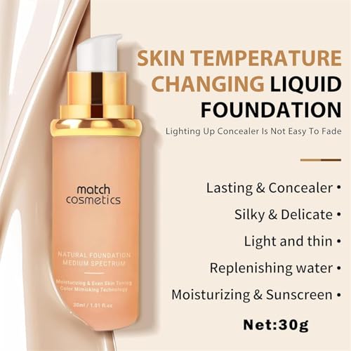 Match Foundation 4 in 1, Match Cosmetics Foundation,Foundation 4 in 1 - Medium Spectrum, Ultrablend 4 in 1 Foundation, 4 in 1 Foundation Liquid with Spf 50, 4 in 1 Concealer (1PC)