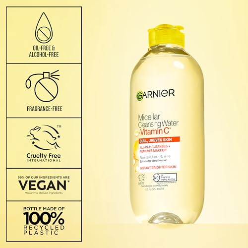Garnier, SkinActive Micellar Vitamin-C Cleansing Water, 3.4 Fl Oz