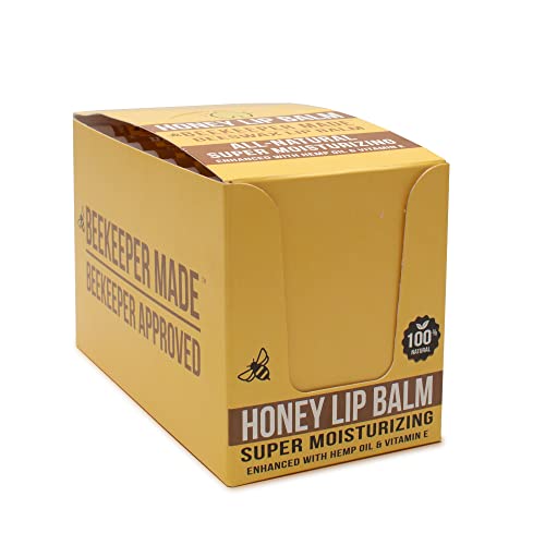 Beekeeper Made Beeswax Bulk Lip Balm 40 Count | for Men Women and Children. Great Gifts Showers & More