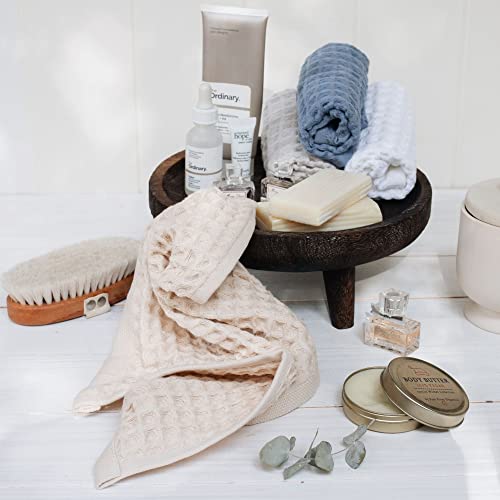 sea me at home Waffle Washcloths Set, 100% Turkish Cotton