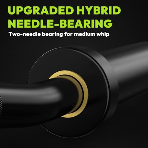 Olympic EZ Curl Barbell Bar 4ft / 6.2ft for Weight Lifting, Hip Thrusts, Squat, Biceps - Home Gym Chrome Curling Bar for 2 Inch Weight Plates, 500lb / 700lb Capacity