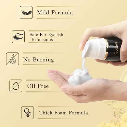 Lash Shampoo -100 ML Eyelash Shampoo Eyelash Extension Cleanser for Lash Extensions with Brush Eyelash Wash for Extensions & Natural Lashes/Paraben & Sulfate Free Safe Makeup Remover