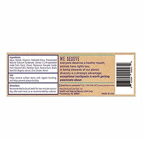 SprinJene Natural Kids Toothpaste, Vanilla | Natural Childrenโs Toothpaste | Fluoride Free Toothpaste for Toddlers | 4 Pack