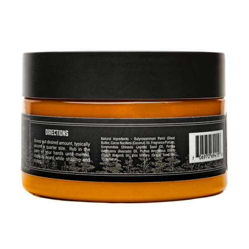 Live Bearded: Beard Butter, Made in USA - 1880, 3oz - Beard Leave in Conditioner Beard Care, All-Natural Beard Softener with Shea Butter