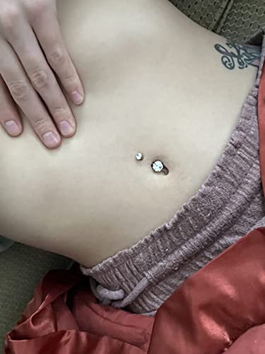 QWALIT Belly Button Piercing Kit Belly Piercing Kit Navel Piercing Kit Stainless Steel