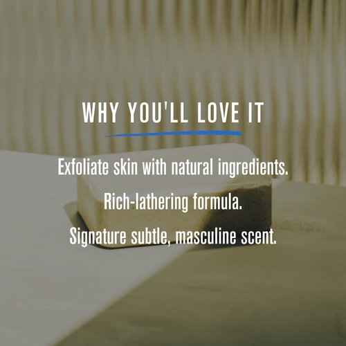 Baxter of California Exfoliating Body Bar Soap - Deep Cleansing Cedarwood & Oak Moss, 7 Oz
