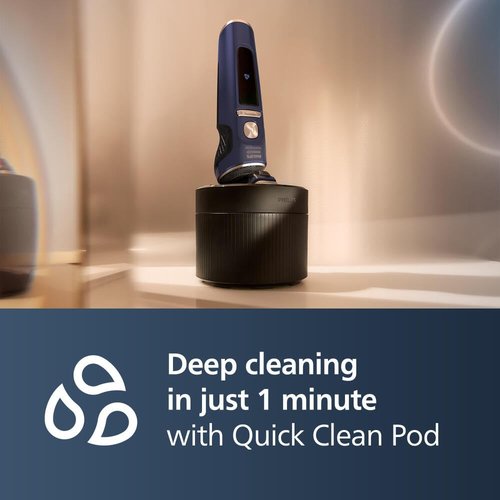 Philips Norelco Shaver Series 9000 Prestige - Wet & Dry Electric Shaver with SenseIQ Technology | Adriatic Blue
