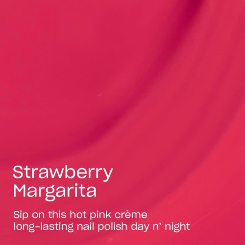 OPI Infinite Shine Strawberry Margarita | Opaque Bright Pink Crème Long Wear Gel Like Nail Polish | Vegan, Long Lasting, Streak Free