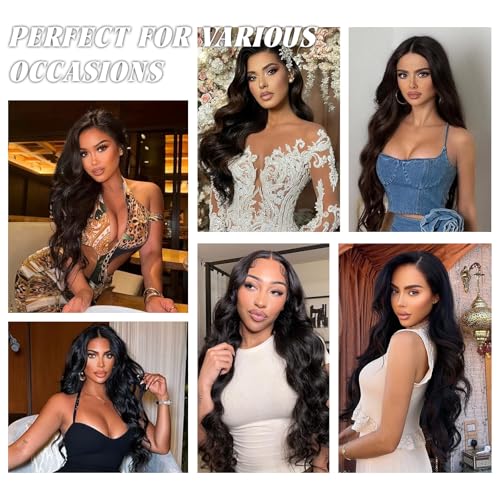 16A Raw Body Wave Bundles Human Hair 100% Human Hair Bundles,Triple Lifespan Virgin Remy Hair Extensions,Keep Texture Silky Soft After Multiple Washes (Body Wave 1 Bundle, 28 Inch)