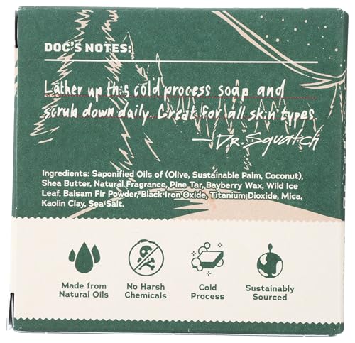 Dr Squatch Soap Bar Snowy Pine Tar, 5 oz