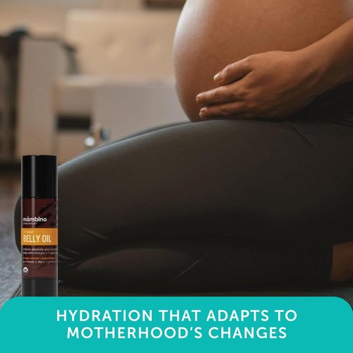 Mambino Organics Oh Baby! Belly Oil - Organic Stretch Mark Oil for Pregnancy & Postpartum | 2 Fl Oz