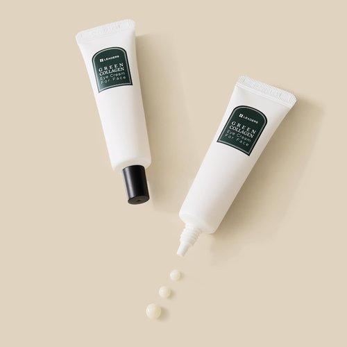LEADERS Green Collagen Eye Cream - Vegan Anti-Aging Treatment for Fine Lines & Dark Circles, 30ml