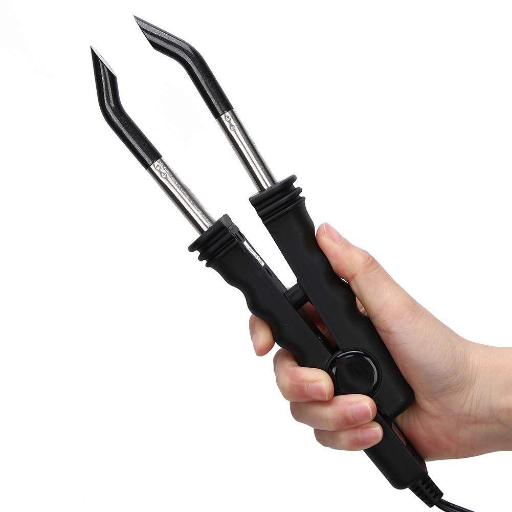 Hair Extension Connector Iron, Adjustable Temperature Hair ConnectorProfessional Hair Extensions Tool for Home and Salon Use Black US Plug 110V