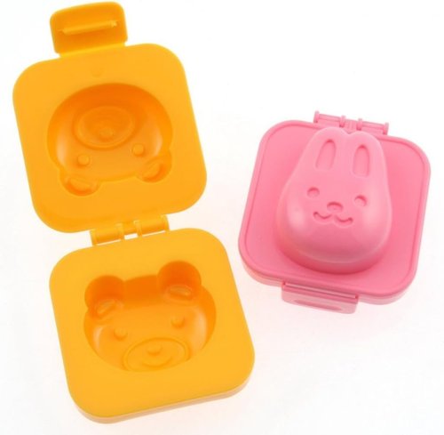 Kotobuki Plastic Egg Mold - Cute Rabbit and Bear Shapes for Fun Cooking | Perfect for Kids