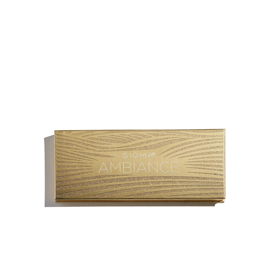 Sigma Beauty Ambiance Eyeshadow Palette - Luminous Neutral & Gold Shades | Summer Vibes, Mirror Included