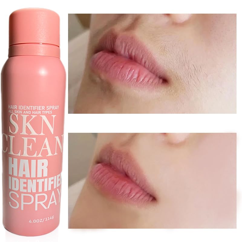 SKN Hair Identifier Spray for Face Shaving, Aerosol Powder Spray with Razor, Skin Body Face Hair Identifying Spray for Women Shaving -4OZ