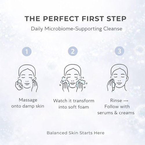 Consult Beaute Microbiome Foaming Facial Cleanser - Purifying Aloe Formula, Gentle & Non-Stripping, 5.1 oz