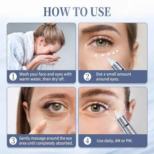 Retinol Under Eye Cream - Cream for Men & Women, Dark Circles, Puffiness & Wrinkles, Anti-Aging Eye Cream for Fine Lines, 0.7 Fl Oz