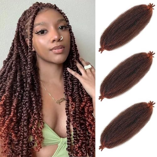 Afro Twist Hair Springy Afor Twist Hair Pre Fluffed Spring Twist Hair (24 Inch (Pack of 3), T/350#) …