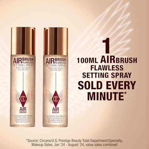 Charlotte Tilbury Airbrush Flawless Setting Spray - Ultra-Fine Hydrating Mist to Prime & Set Face Makeup For Up to 16Hr - Soothes, Blurs Pores & Calms Skin