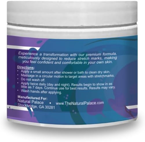 Skiennix Stretch Mark Reducer Cream - Vegan Aloe & Collagen Formula for Sensitive Skin (4oz)