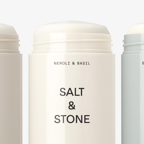 Salt & Stone Aluminum-Free Deodorant - Extra Strength 48-Hour Protection | Trio Set with Seaweed Extracts, Niacinamide & Prebiotics