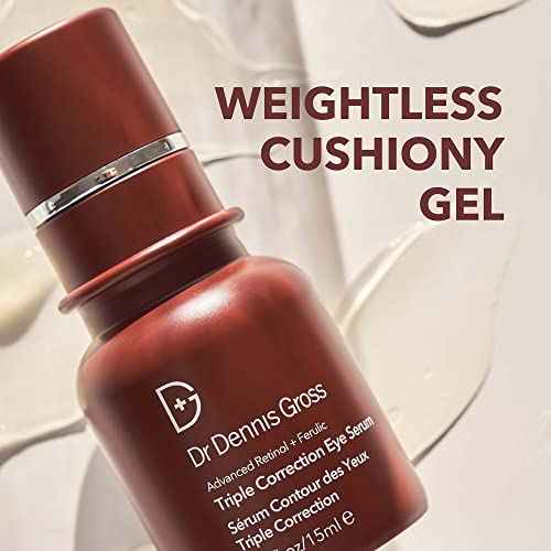 Dr. Dennis Gross Advanced Retinol + Ferulic Eye Serum ? Target Dark Circles, Puffiness, Fine Lines & Wrinkles for Smooth, Youthful-Looking Eyes, 0.5 oz