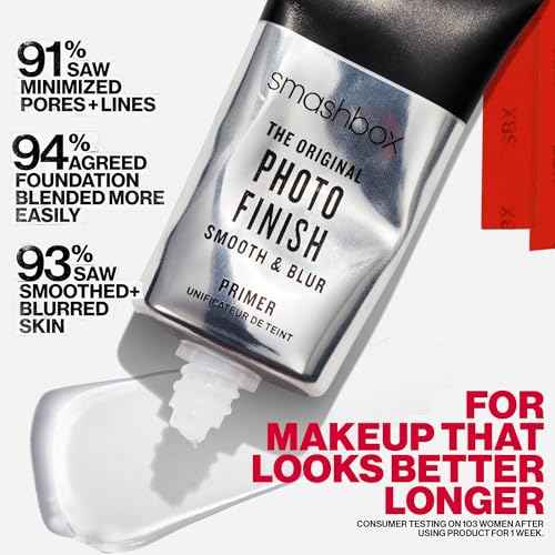 Smashbox The Original Photo Finish Smooth & Blur Makeup Primer | Instantly Smooths and Blurs Fine Lines and Pores | Vitamins A + E