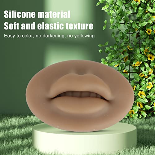 ZJchao Silicone Fake for Lips, 3d Lips Practice Semi Permanent Skin Fake Lips Fake Skin Lips Open Mouth Silicone Lips Model Microblading Practice Skin for Training Lips Makeup