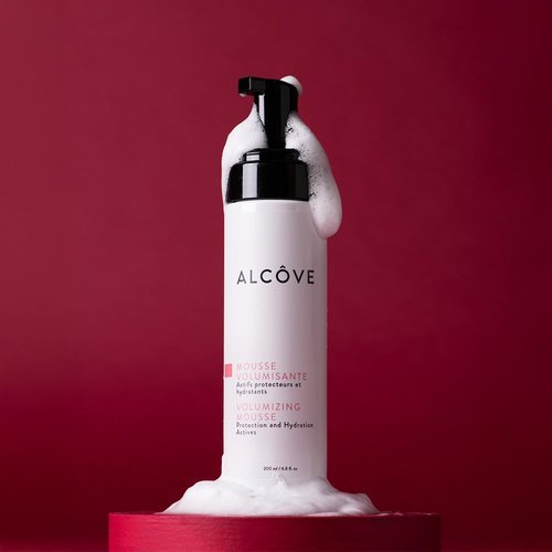 Alcôve Volumizing Mousse - Lightweight Medium Hold for Fine Hair - Anti-Frizz & Shine - 8.5 oz