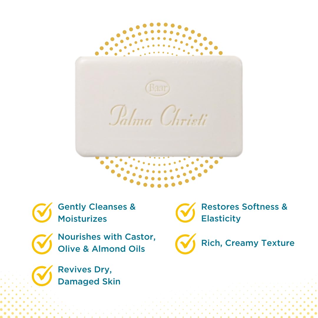 Palma Christi (Castor Oil) Natural Cleansing Bar Soap, 6 bar set