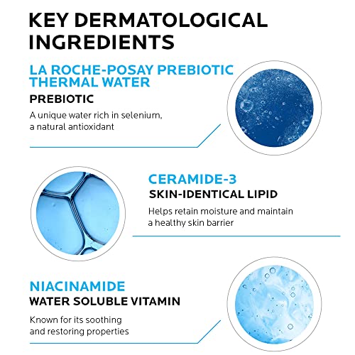 La Roche-Posay Toleriane Hydrating Gentle Facial Cleanser, Daily Face Wash with Ceramide and Niacinamide for Normal to Dry Sensitive Skin, Oil-Free, Fragrance Free