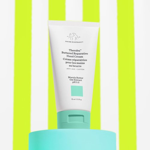 Drunk Elephant Therabu Buttered Reparative Hand Cream - 75 ml/2.5 fl oz - Hand Lotion - Clean Clinical Skincare - Cruelty-Free - Dermatologist-Tested - Free of Essential Oils, Silicones, and Fragrance