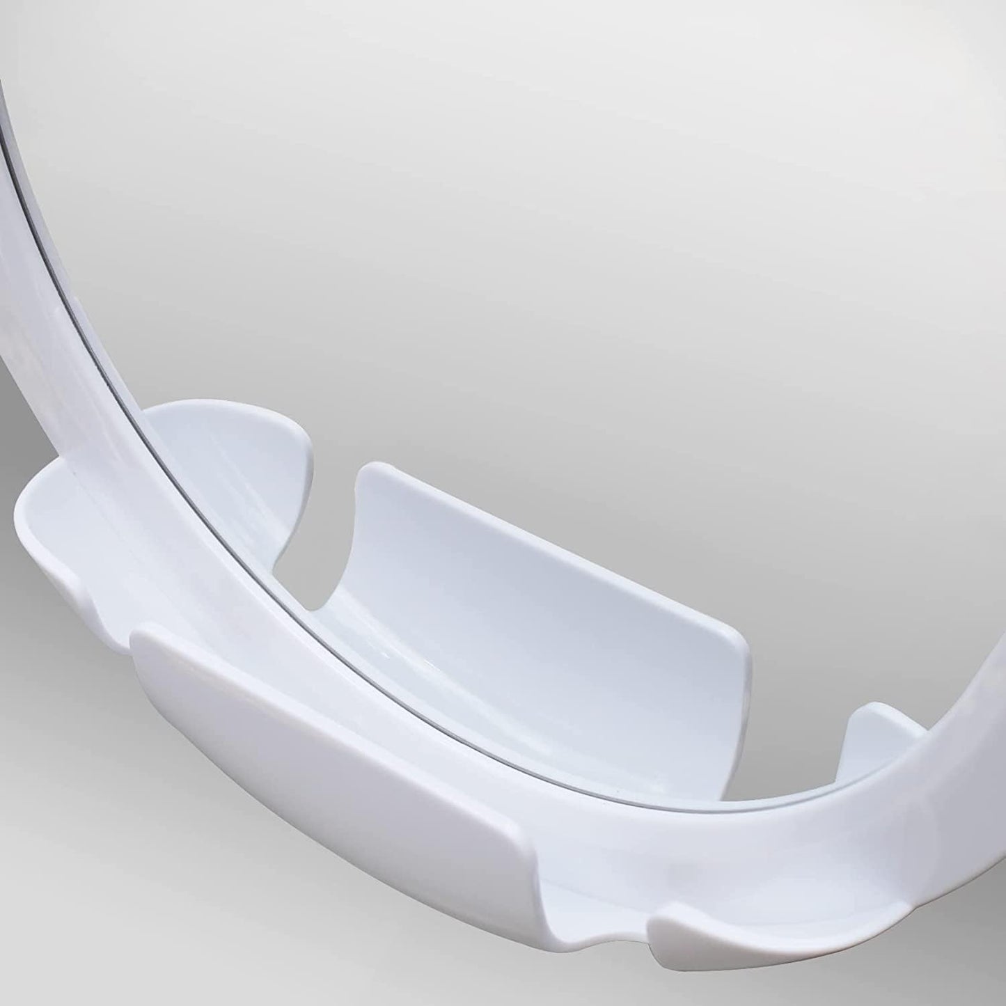 MIRRORVANA Fogless Shower Mirror for Shaving with Razor Holder, Upgraded 360° Swivel Suction and Anti Fog Shatterproof Surface (White)