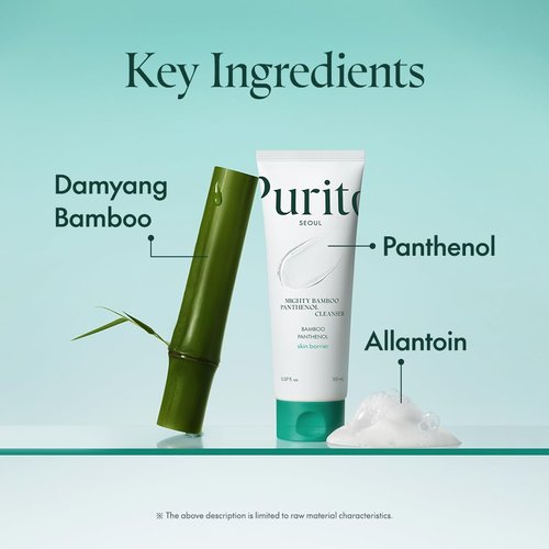 PURITO Mighty Bamboo Cleanser - Gentle Moisturizing Face Wash for Sensitive Skin | Vegan & Cruelty-Free, 150ml