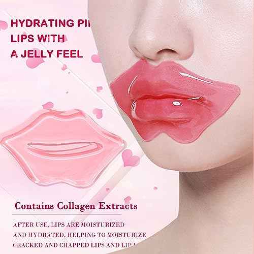 30 Pairs Lip Masks & 24K Gold Eye Masks,Crystal Gel Collagen Eye Patches for Puffy Eyes,Moisturizing Cooling Skin Lines Dark Circles,Wrinkles,Bachelorette Party Favors,Bulk Gifts,Stocking Stuffers