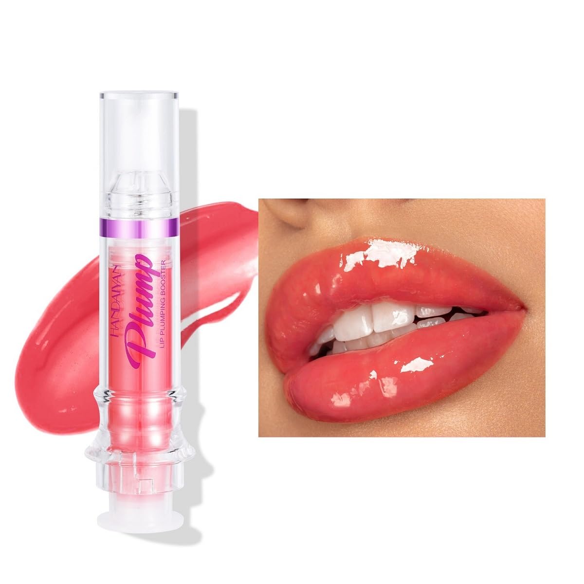 Spicy Lip Plumping Booster,Plumping Lip Oil with Chili Extract,Plump and Pout Lip Plumper for Women Girls,Fuller Lips Instantly,Hydrating,High-Shine (04)