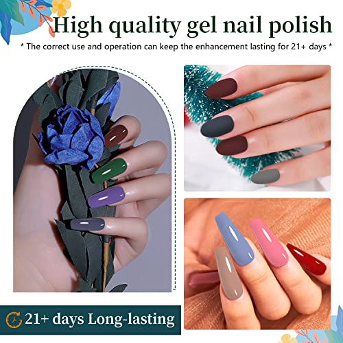 JODSONE Gel Nail Polish Kit with U V Light 32 Colors Gel Polish Set Soak Off Nail Kit Nail Art Salon or Home DIY Manicure Tools Gifts for Women