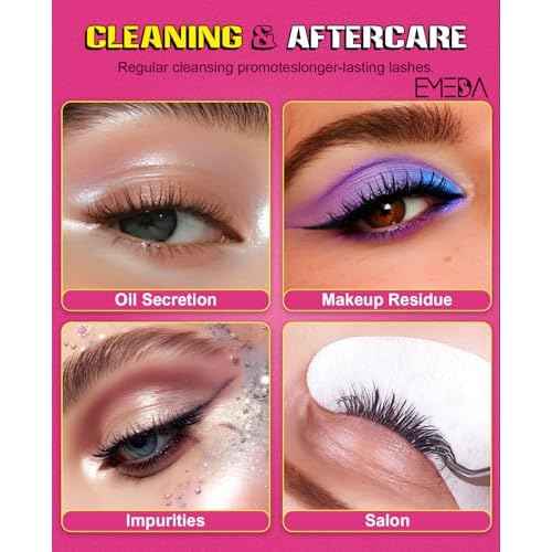 EMEDA Whipped Lash Shampoo Kit, Deep Cleanser Foam, 100ml Lash Cleaning Kit with Brush, Cleanser for Extension & Cluster & Strips Eyelash, Salon & Home Use Supplies (Unscented)