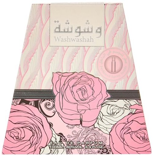 Lattafa Washwashah 2-Piece Set for Women, (3.4 Ounce Eau De Parfum Spray + 1.7 Deodorant Spray)