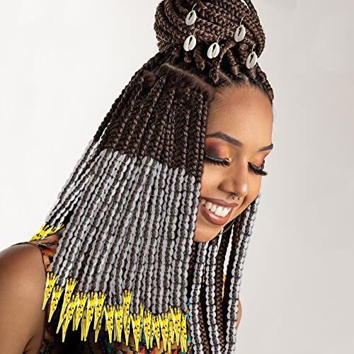 455 Pcs Locs Hair Jewelry Clear Beads Dreadlocks Accessories for Women Cornrow Braids Dreadlock Metal Clips Shell Pendant Charms Hair Decoration (Gold)