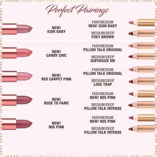 Charlotte Tilbury Lip Cheat Lip Liner Pencil - Gives Lips a Fuller-Looking, Defined Pout - Enriched with Jojoba Oil & Hyaluronic Acid - Waterproof, Smudge-Proof & Transfer-Proof