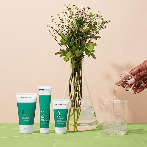 Proactiv Clean 3 Step Acne Routine w/ Pimple Patches- Sulfur Acne Treatment Cleanser, Azelaic Acid Serum, and Facial Moisturizer for Sensitive, Acne-Prone Skin- 30 Day Acne Kit with Pimple Patches