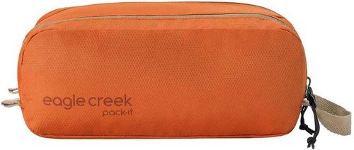 Eagle Creek Pack-It Reveal Quick Trip | Dual-Compartment Toiletry Bag - Water-Resistant & Quick-Drying - Mandarin